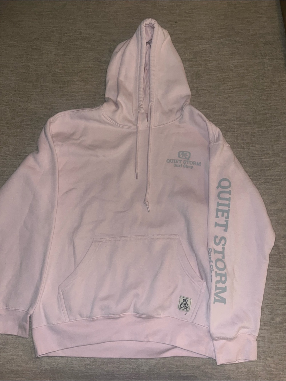 Quiet Storm Women's Crewneck Hoodie in Soft Pink
